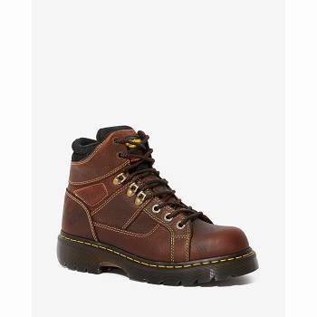 Dr Martens Férfi Ironbridge Bőr Heavy Duty Munkavédelmi Bakancs Gesztenyebarna